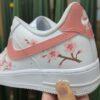 Hand-Painted Cherry Blossom Sneakers: Custom Floral Low Top Shoes - Image 4