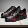 Hand-Painted Splatter Air Force 1 Sneakers: Red Drip & Floral, Custom Horror Shoes - Image 6