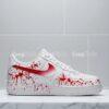 Hand Painted Bloody Splatter Air Force 1 Sneakers - Custom Black AF1 Shoes - Image 2