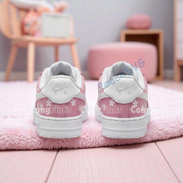 Alternative view of Custom Hand-Painted Daisy Air Force 1 Sneakers - Toddler & Kids