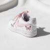Hand-Painted Pink Butterfly Air Force 1s: Custom Baby Sneakers - Image 4