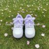 Custom Rhinestone Purple Air Force 1s: Hand-Embellished Bling AF1 Sneakers - Image 2