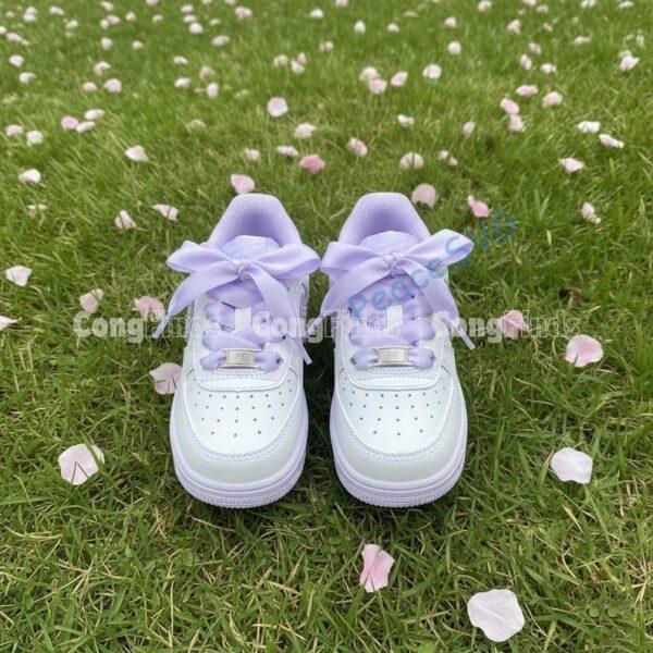Alternative view of Custom Rhinestone Purple Air Force 1s: Hand-Embellished Bling AF1 Sneakers