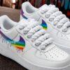 Custom Rainbow Drip Air Force 1, Hand-Painted AF1 Sneakers - Image 2