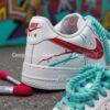 Custom Splatter Air Force 1s: Hand-Painted Abstract Artistic Sneakers - Image 3