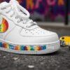Colorful Rainbow Splatter Air Force 1, Hand-Painted Artistic Shoes, Unique Tie-Dye Sneakers - Image 2