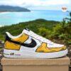 Hand-Painted Air Force 1 Sneakers: Custom Yellow Black Comic AF1 Shoes - Image 3