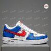 Hand-Painted Football Team Air Force 1: Gameday Red Blue Comic Sneakers - Image 2