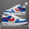 Hand-Painted Football Team Air Force 1: Gameday Red Blue Comic Sneakers - Image 4