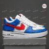 Hand-Painted Football Team Air Force 1: Gameday Red Blue Comic Sneakers - Image 6