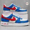 Hand-Painted Football Team Air Force 1: Gameday Red Blue Comic Sneakers - Image 7