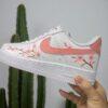 Hand-Painted Cherry Blossom Sneakers: Custom Floral Low Top Shoes - Image 3
