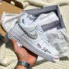 Custom Pearl Wedding Sneakers: Bride & Groom Air Force 1s - Image 2