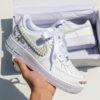 Custom Pearl Wedding Sneakers: Bride & Groom Air Force 1s - Image 5