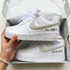 Custom Pearl Wedding Sneakers: Bride & Groom Air Force 1s - Image 4