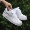 Custom Rhinestone AF1 Sneakers, Hand-Embellished Wedding Shoes - Image 2