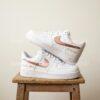Personalized Wedding AF1 Sneakers, Hand-Painted Gold, Silver & Rose Gold Shoes - Image 3