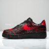 Hand Painted Bloody Splatter Air Force 1 Sneakers - Custom Black AF1 Shoes - Image 3