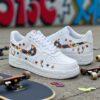 Hand-Painted Autism Awareness Air Force 1 Sneakers: Custom Puzzle Design