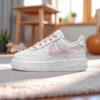 Hand-Painted Cherry Blossom Air Force 1 Sneakers: Custom Pink Sakura Floral Gift - Image 4