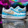 Custom Hand-Painted Air Force 1 Ice Cream Sneakers - Image 4