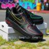 Hand Painted Custom Air Force 1 Sneakers, Neon Stitch AF1, Personalized Gift - Image 2