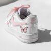 Hand-Painted Pink Butterfly Air Force 1s: Custom Baby Sneakers - Image 3