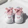 Hand-Painted Pink Butterfly Air Force 1s: Custom Baby Sneakers - Image 2