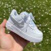 Custom Bling Rhinestone Air Force 1s: Hand-Embellished Baby Sneakers - Image 2