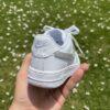 Custom Bling Rhinestone Air Force 1s: Hand-Embellished Baby Sneakers - Image 5