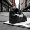 Custom Drip Black Air Force 1, Hand-Painted AF1 Sneakers - Image 2