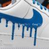 Hand-Painted Blue Drip Air Force 1s: Custom Streetwear Sneakers - Image 4