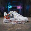 Custom Hand-Painted AF1 Sneakers: Graffiti Numbers, Streetwear Shoes - Image 2