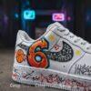 Custom Hand-Painted AF1 Sneakers: Graffiti Numbers, Streetwear Shoes - Image 3