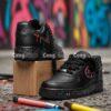 Custom Drip Splatter Air Force 1s: Hand-Painted Graffiti Sneakers - Image 4