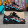 Custom Splatter Black Air Force 1: Hand-Painted Abstract Artistic Sneakers - Image 2