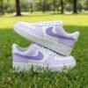 Hand Painted Lavender Air Force 1 Sneakers - Custom Two Tone AF1