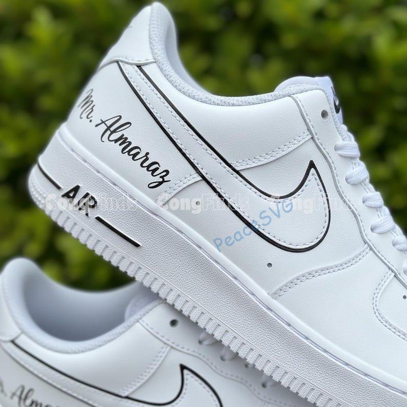 Personalized Groom Air Force 1 Sneakers: Custom Wedding Shoes