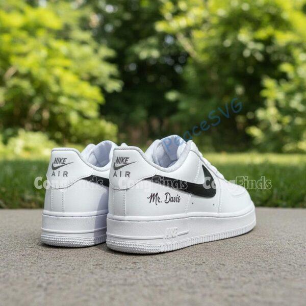 Alternative view of Hand-Painted Groom Air Force 1s: Custom Wedding Sneakers
