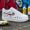 Hand-Painted Autism Awareness Air Force 1 Sneakers: Custom Puzzle Design - Image 2