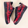 Hand-Painted Red Drip Air Force 1: Custom Streetwear Sneakers - Image 4