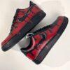 Hand-Painted Red Drip Air Force 1: Custom Streetwear Sneakers - Image 5