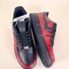 Hand-Painted Red Drip Air Force 1: Custom Streetwear Sneakers - Image 8