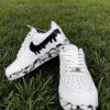 Hand Painted AF1 Black Drip Shoes: Custom Splatter Sneakers - Image 2