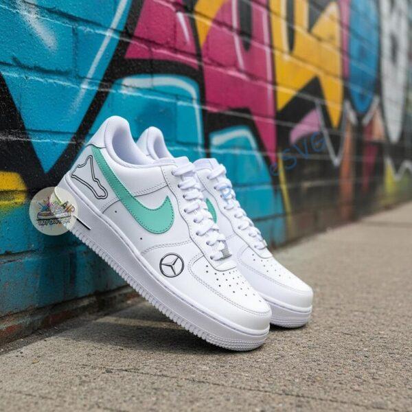 Alternative view of Hand Painted F1 Team AF1 Racing Trainers: Custom Driver & Track