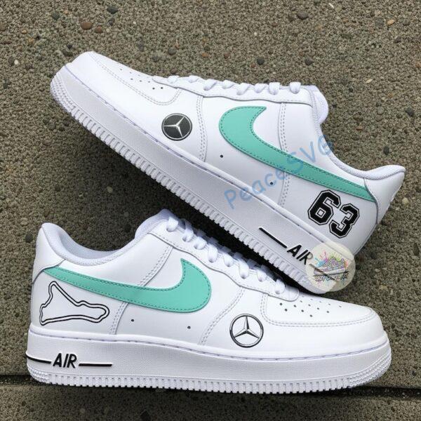 Hand Painted F1 Team AF1 Racing Trainers: Custom Driver & Track