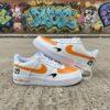 Hand Painted Orange Racing Sneakers: Custom F1 Air Force 1 - Image 5