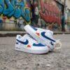 Hand-Painted F1 Racing Sneakers: Custom Red White AF1 - Image 12