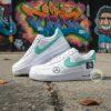 Hand Painted F1 Racing Team Air Force 1 Sneakers: Pastel Green - Image 2