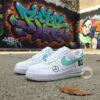 Hand Painted F1 Racing Team Air Force 1 Sneakers: Pastel Green - Image 4